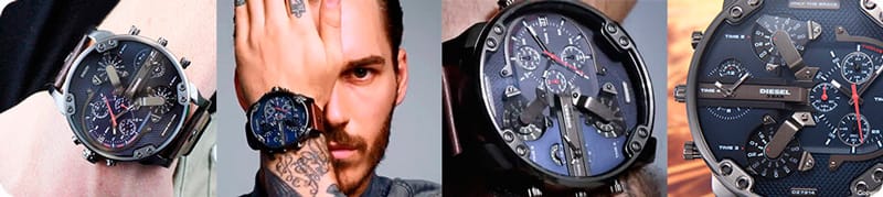 Вид часов на руке Diesel Brave