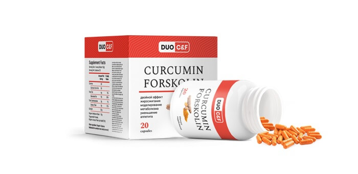 DUO C F Curcumin Forskolin для похудения: поможет сбросить до 10 кг за месяц без вреда для здоровья!