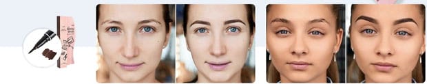 брови до и после eyebrow tatoo