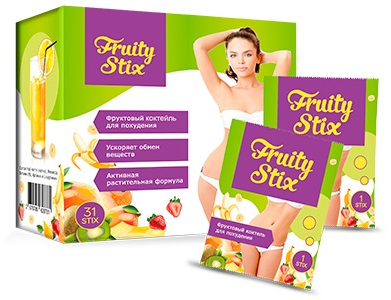 Fruity stix фруктовый коктейль для похудения