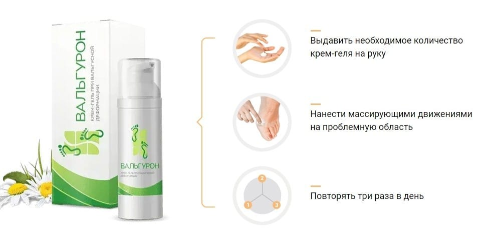 Крем гель Вальгурон - инструкция по применению
