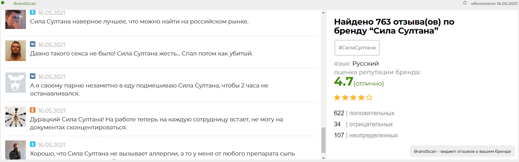отзывы о силе султана