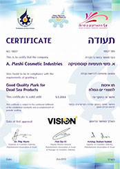 Сертификат средства для зрения